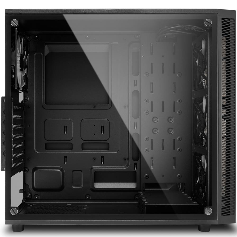 Gabinete Gamer Sharkoon TG4, RGB, Mid Tower, Lateral em Vidro Temperado, 4x Fans RGB, Preto - TG4 RGB Gabinete Gamer Sharkoon TG4, RGB, Mid Tower, Lateral em Vidro Temperado, 4x Fans RGB, Preto - TG4 RGB
