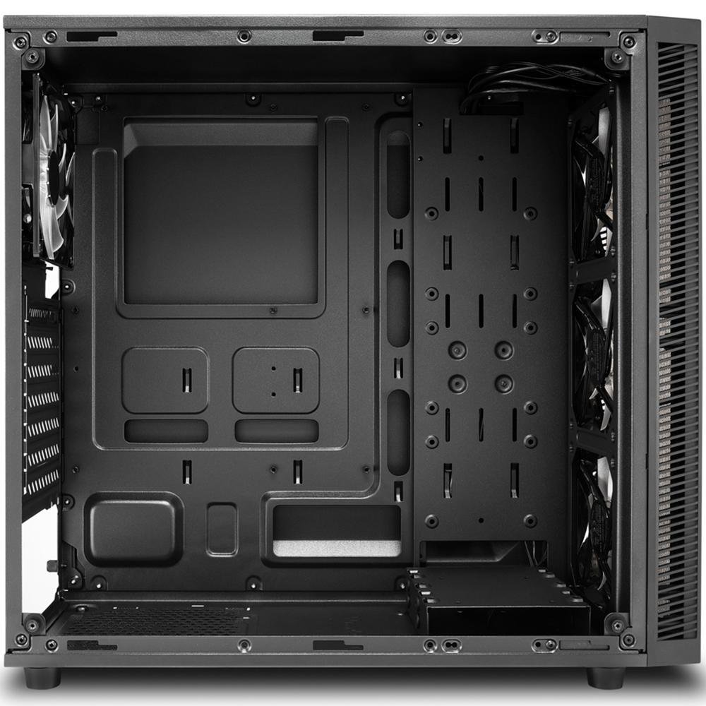 Gabinete Gamer Sharkoon TG4, RGB, Mid Tower, Lateral em Vidro Temperado, 4x Fans RGB, Preto - TG4 RGB Gabinete Gamer Sharkoon TG4, RGB, Mid Tower, Lateral em Vidro Temperado, 4x Fans RGB, Preto - TG4 RGB