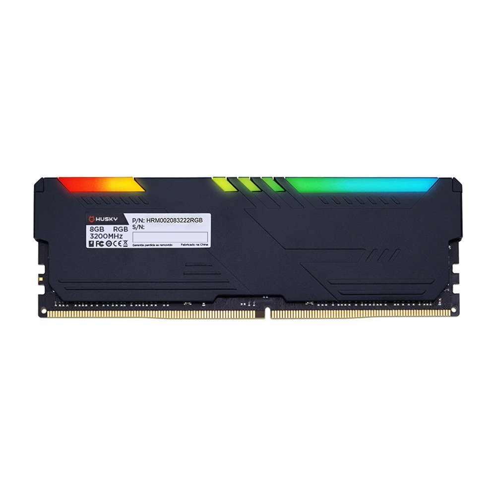 Memória RAM Husky Impulse, RGB, 8GB, 3200MHz, DDR4, CL22, Preto - HRM002083222RGB