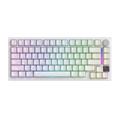 Teclado Mecânico Gamer Sem Fio Attack Shark X820 Ultra, RGB, Switch Shark, White...
