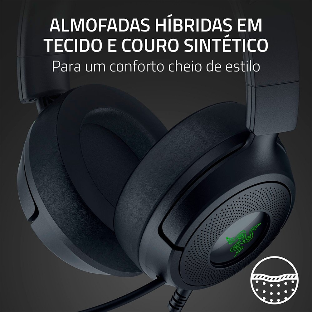 Headset Razer Kraken Kitty V3 X RGB Black | KaBuM!