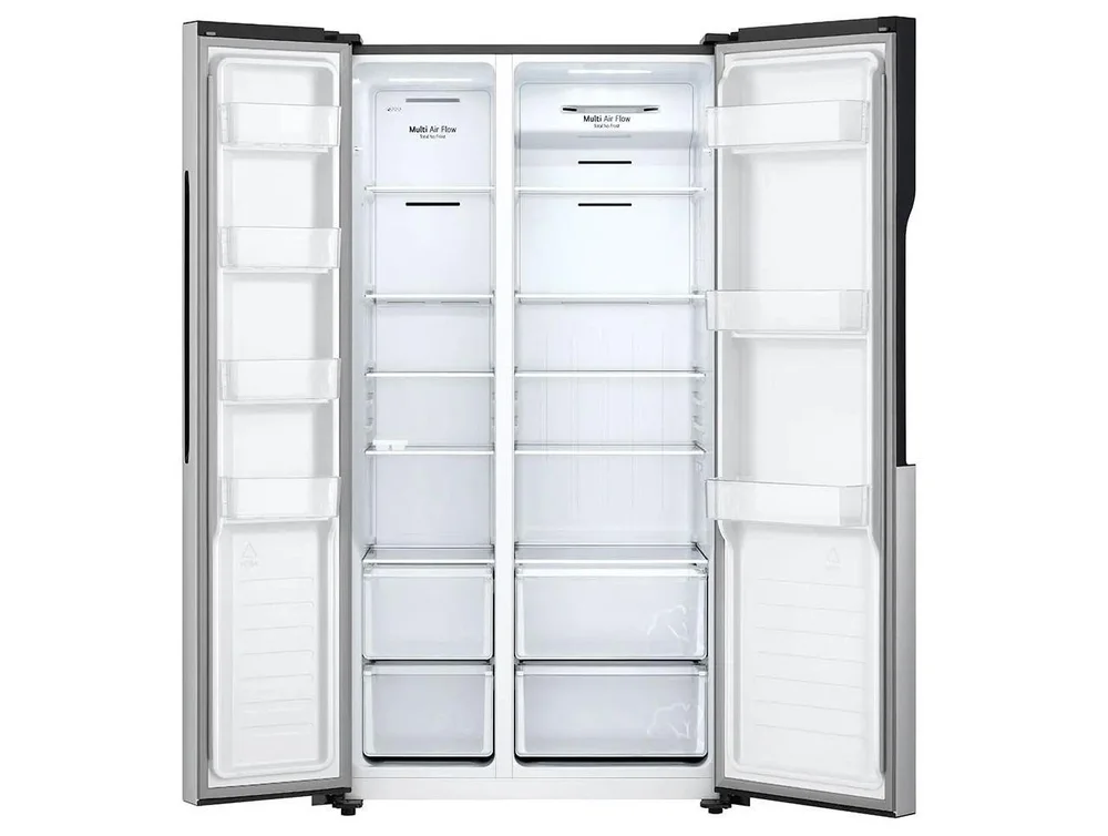 Geladeira/Refrigerador LG Frost Free Side by Side Prata 509L GC-B187PQAL Geladeira/Refrigerador LG Frost Free Side by Side Prata 509L GC-B187PQAL