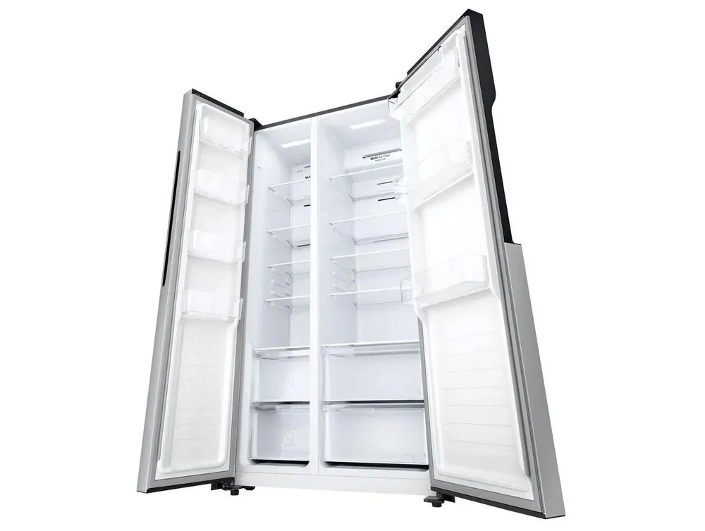 Geladeira/Refrigerador LG Frost Free Side by Side Prata 509L GC-B187PQAL Geladeira/Refrigerador LG Frost Free Side by Side Prata 509L GC-B187PQAL