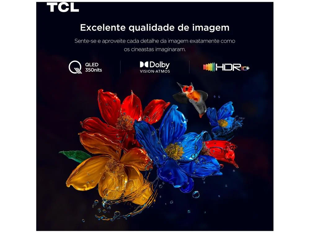 Smart TV 50"" TCL 4K UHD QLED 50P7K Google TV AiPQ Google Assistente 3 HDMI - view 9