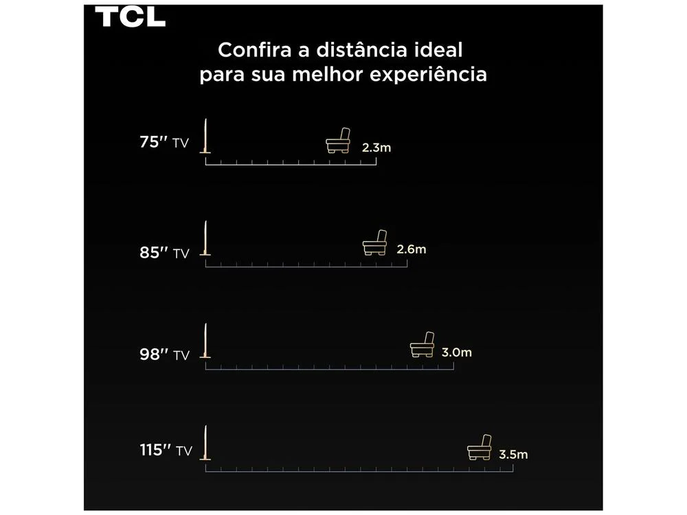 Smart TV 50"" TCL 4K UHD QLED 50P7K Google TV AiPQ Google Assistente 3 HDMI - view 12