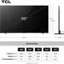 Smart TV 98" TCL UHD 4K MINILED 98C6K 120Hz Google TV AiPQ Pro Google Assistente 4 HDMI 2 USB