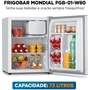 Frigobar Mondial 73L Branco e Cinza FGB-01-W80