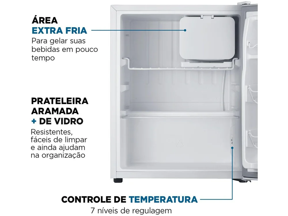 Frigobar Mondial 73L Branco e Cinza FGB-01-W80 Frigobar Mondial 73L Branco e Cinza FGB-01-W80