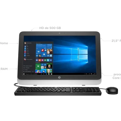 HP All-in-One PC 22インチ Computador All in One HP 22-3100br Intel Core i3