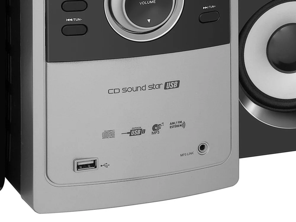 Micro System Mondial 1 CD 2 Caixas Subwoofer