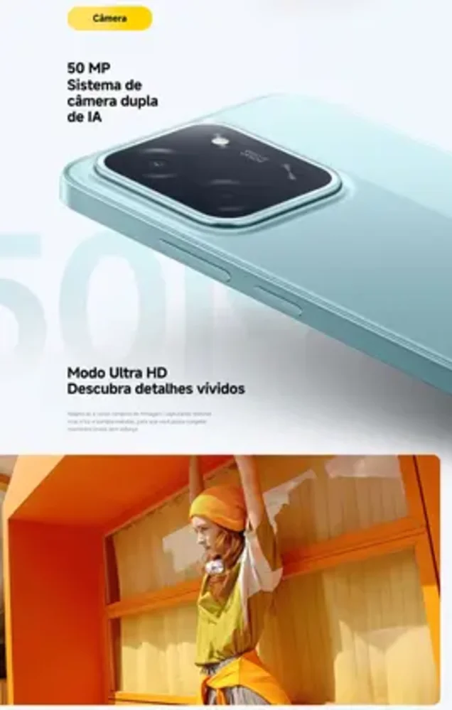 "Celular Xiaomi Poco C85 De 128GB 6gb Ram De 6.9"" Camera 50mp 13mp - Preto (global)" - view 2