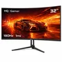 Monitor Gamer Hq Ultra 32" Curvo 1ms, 180hz, Quad Hd (qhd) - 2560x1440, Amd Freesync, HDMI, Dp, Hq32c180