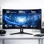 Monitor Gamer Hq Ultra 32" Curvo 1ms, 180hz, Quad Hd (qhd) - 2560x1440, Amd Freesync, HDMI, Dp, Hq32c180