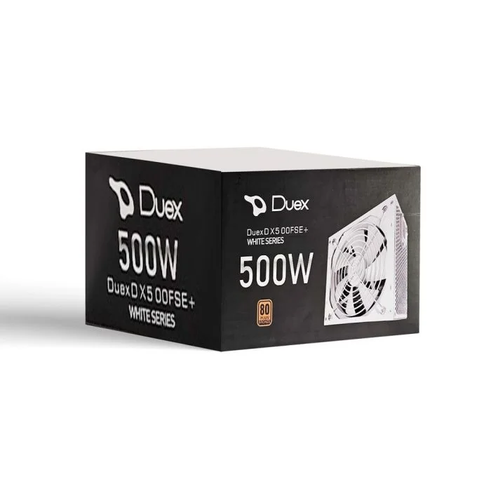Fonte De Alimentação Duex Dx 500fse+ 80 Plus Bronze Pfc Ativo Full Modular C/ Cabo - Dx500fse++ White Fonte De Alimentação Duex Dx 500fse+ 80 Plus Bronze Pfc Ativo Full Modular C/ Cabo - Dx500fse++ White