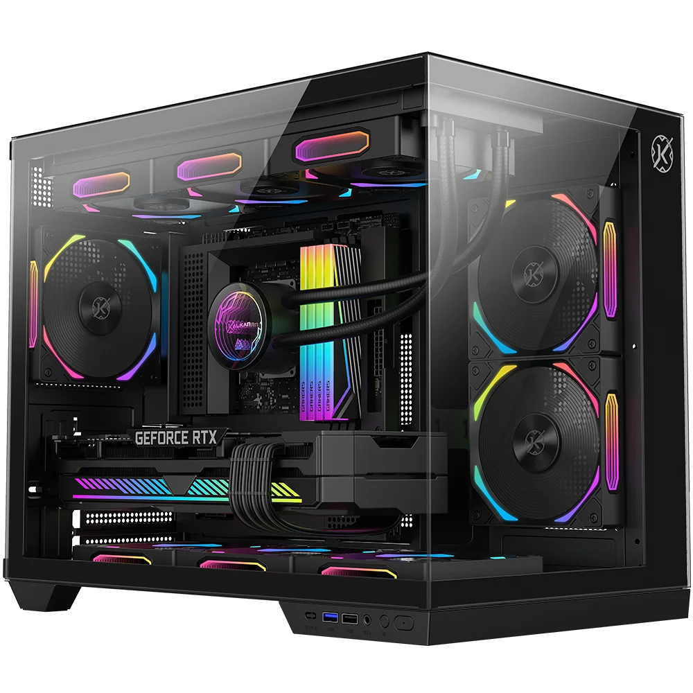 Gabinete Kalkan Saga Preto Aquário Compacto Klk00043 Gabinete Kalkan Saga Preto Aquário Compacto Klk00043