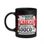 Caneca Fitness Academia - Na Frase Eu Adoro Academia - Preta