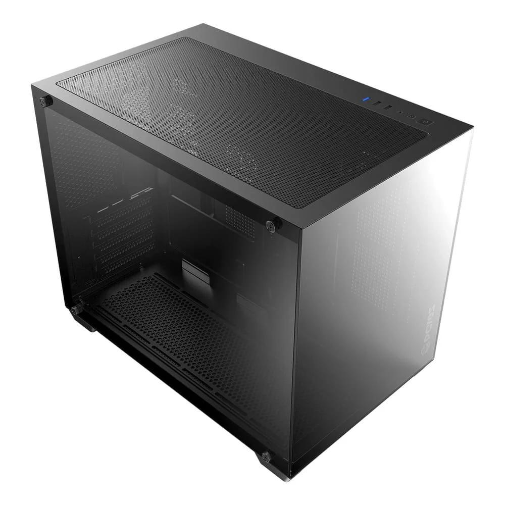 Gabinete Gamer PCyes Forcefield V2 Black Vulcan - Gffv2bv Gabinete Gamer PCyes Forcefield V2 Black Vulcan - Gffv2bv