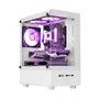 Gabinete Gamer, C3tech, Aquarius, Sem Fonte, Gaming, Vidro Temperado Frontal E Lateral, Portas Usb 3.0, Usb 2.0 E Entrada De Áudio, Branco - Mt-g150wh