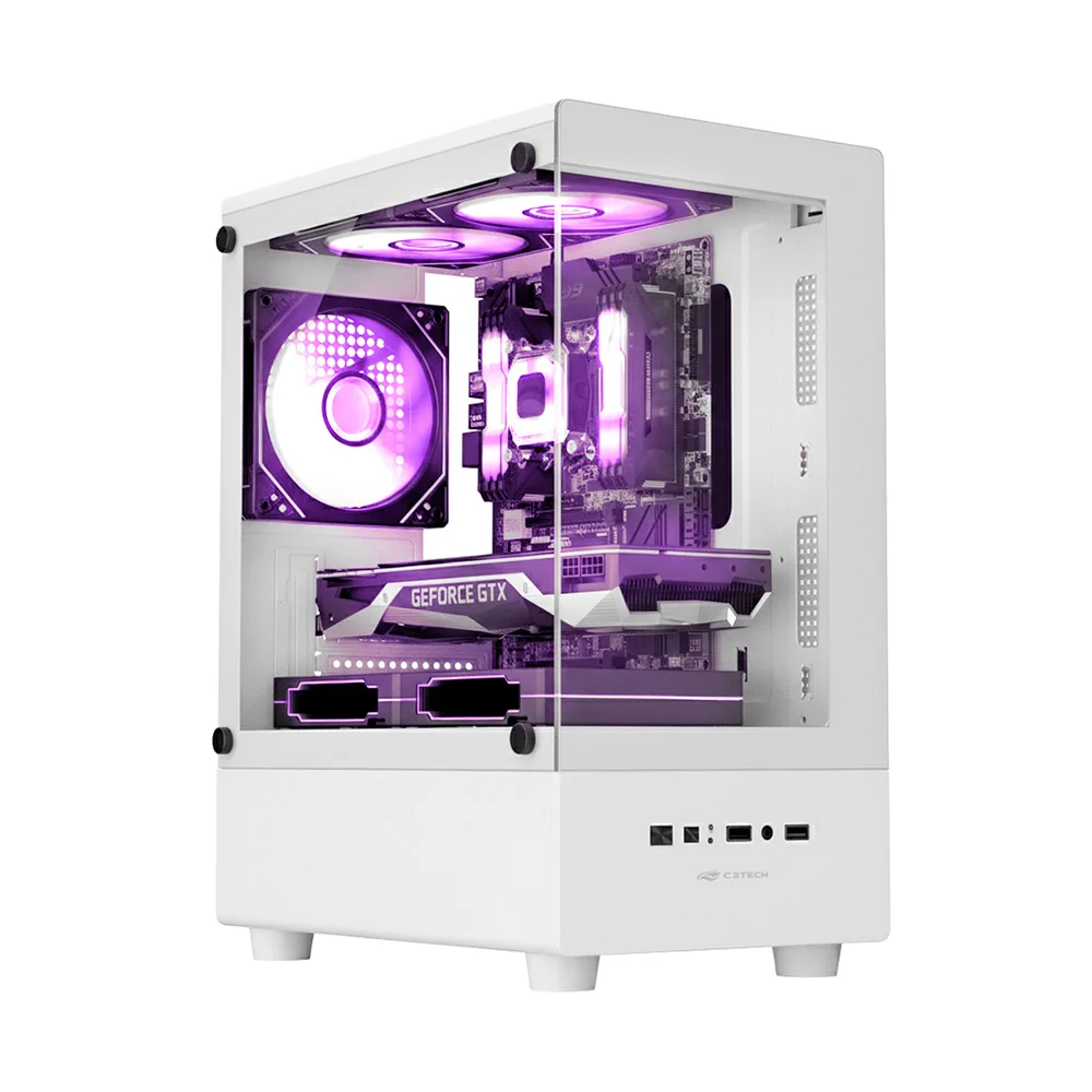 Gabinete Gamer, C3tech, Aquarius, Sem Fonte, Gaming, Vidro Temperado Frontal E Lateral, Portas Usb 3.0, Usb 2.0 E Entrada De Áudio, Branco - Mt-g150wh Gabinete Gamer, C3tech, Aquarius, Sem Fonte, Gaming, Vidro Temperado Frontal E Lateral, Portas Usb 3.0, Usb 2.0 E Entrada De Áudio, Branco - Mt-g150wh