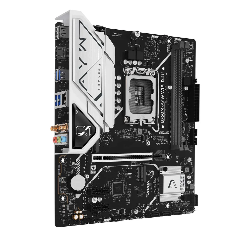 Placa Mãe Asus B760m‑ayw Wifi D4 Ii Ddr4 Matx Wifi 6 PCie 5 Placa Mãe Asus B760m‑ayw Wifi D4 Ii Ddr4 Matx Wifi 6 PCie 5