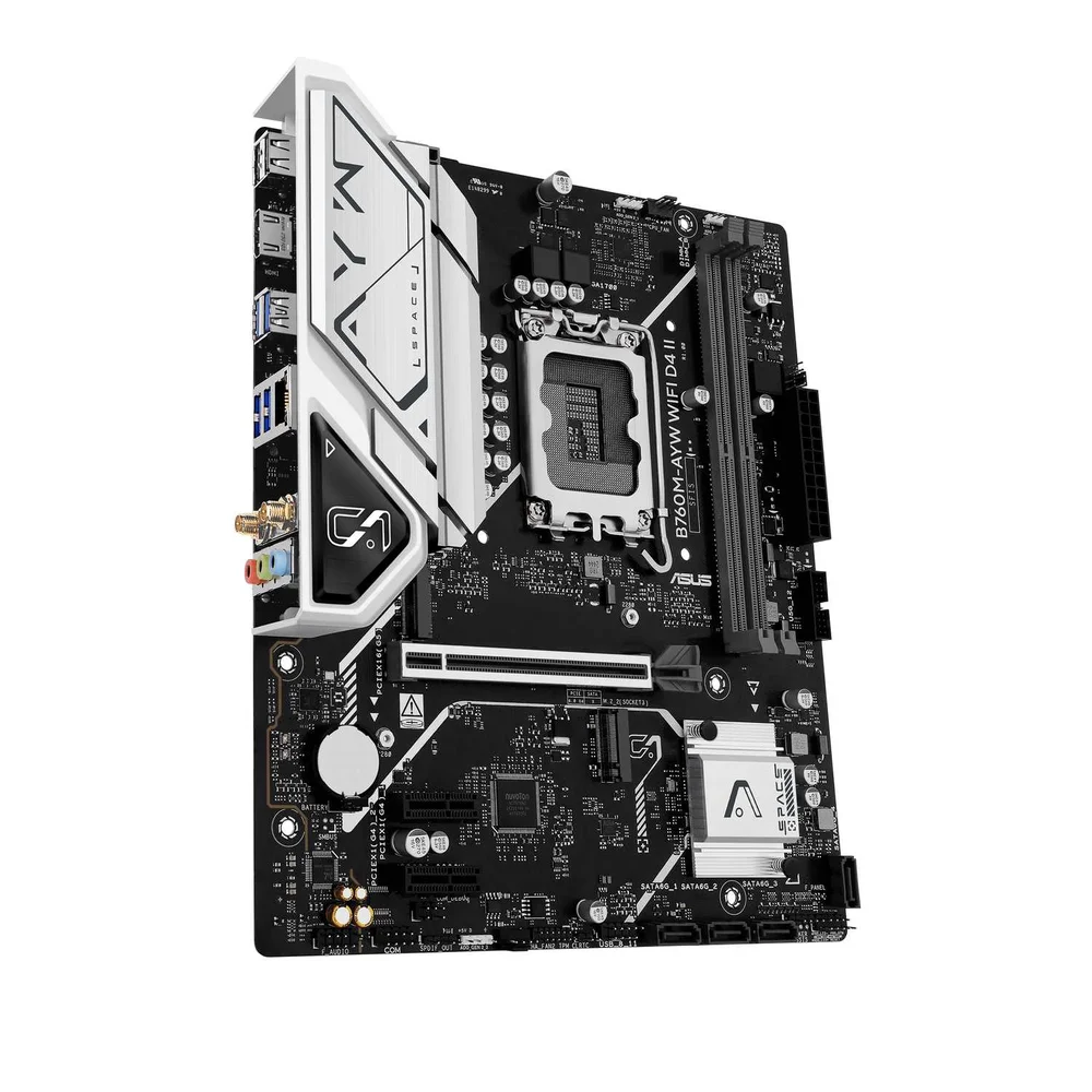 Placa Mãe Asus B760m‑ayw Wifi D4 Ii Ddr4 Matx Wifi 6 PCie 5 Placa Mãe Asus B760m‑ayw Wifi D4 Ii Ddr4 Matx Wifi 6 PCie 5