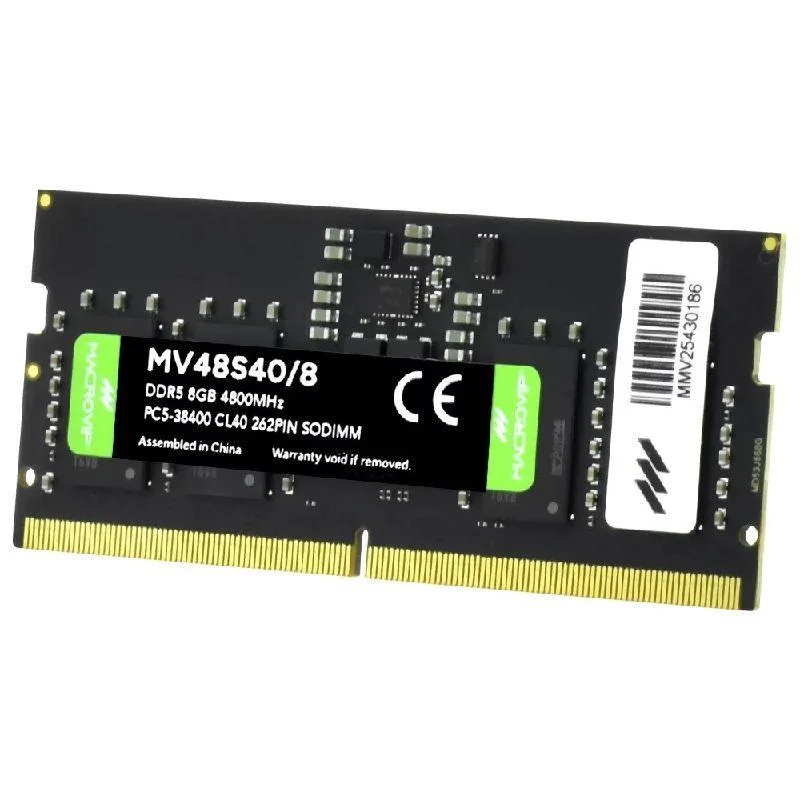 Memoria Macrovip Note 8GB Ddr5 4800mhz Mv48s40/8 Memoria Macrovip Note 8GB Ddr5 4800mhz Mv48s40/8