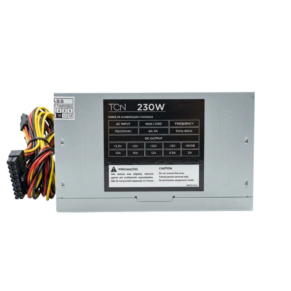 Fonte De Alimentação Atx Bulk Tcn 230w S/ Cabo Fonte De Alimentação Atx Bulk Tcn 230w S/ Cabo