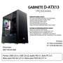 Gabinete PC Gamer RGB Vidro Temperado Atx M-atx Controle Remoto Suporte Watercooler 360mm D-atx13