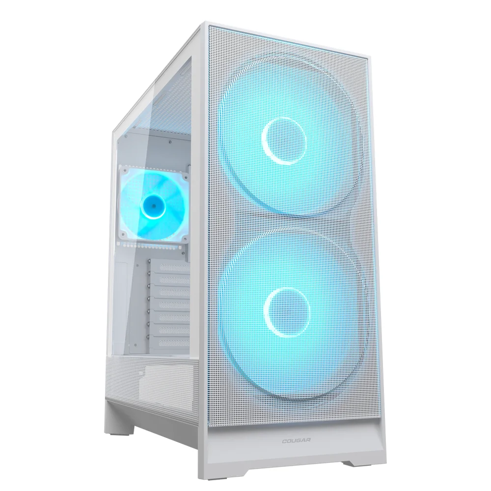 Gabinete Cougar Airface 180 Atx Mid Tower Lateral De Vidro Temperado Usb Tipo C Com 3 Fan Branco Cgr-5va4w-RGB Gabinete Cougar Airface 180 Atx Mid Tower Lateral De Vidro Temperado Usb Tipo C Com 3 Fan Branco Cgr-5va4w-RGB