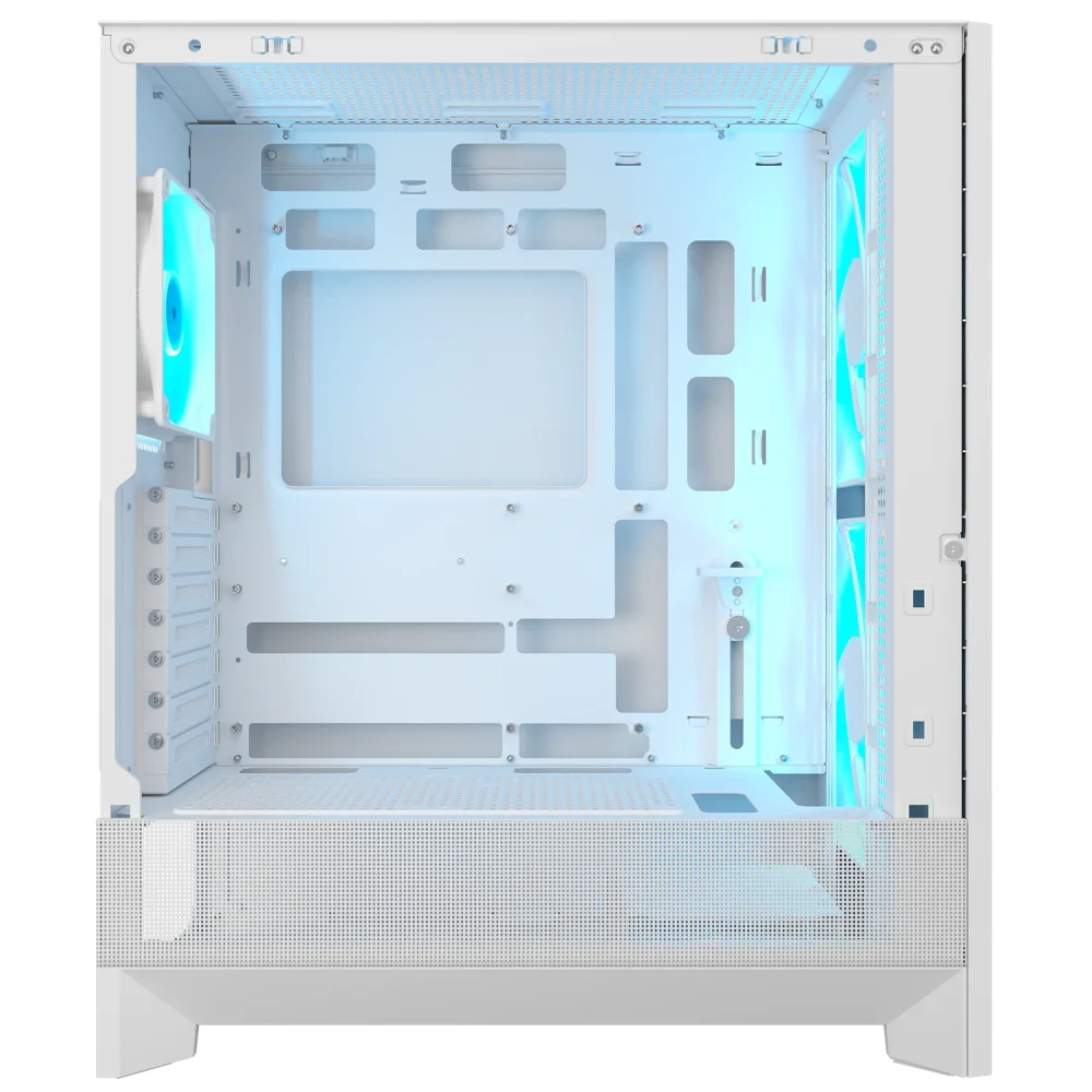 Gabinete Cougar Airface 180 Atx Mid Tower Lateral De Vidro Temperado Usb Tipo C Com 3 Fan Branco Cgr-5va4w-RGB Gabinete Cougar Airface 180 Atx Mid Tower Lateral De Vidro Temperado Usb Tipo C Com 3 Fan Branco Cgr-5va4w-RGB