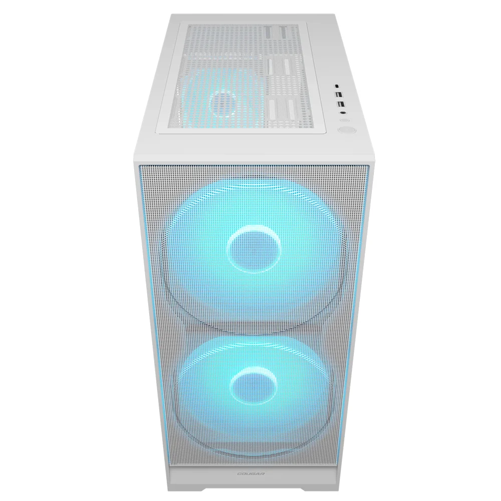 Gabinete Cougar Airface 180 Atx Mid Tower Lateral De Vidro Temperado Usb Tipo C Com 3 Fan Branco Cgr-5va4w-RGB Gabinete Cougar Airface 180 Atx Mid Tower Lateral De Vidro Temperado Usb Tipo C Com 3 Fan Branco Cgr-5va4w-RGB