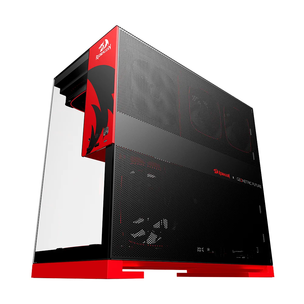 Gabinete Gamer Geometric Future Model 5 Redragon Preto E Vermelho Gabinete Gamer Geometric Future Model 5 Redragon Preto E Vermelho