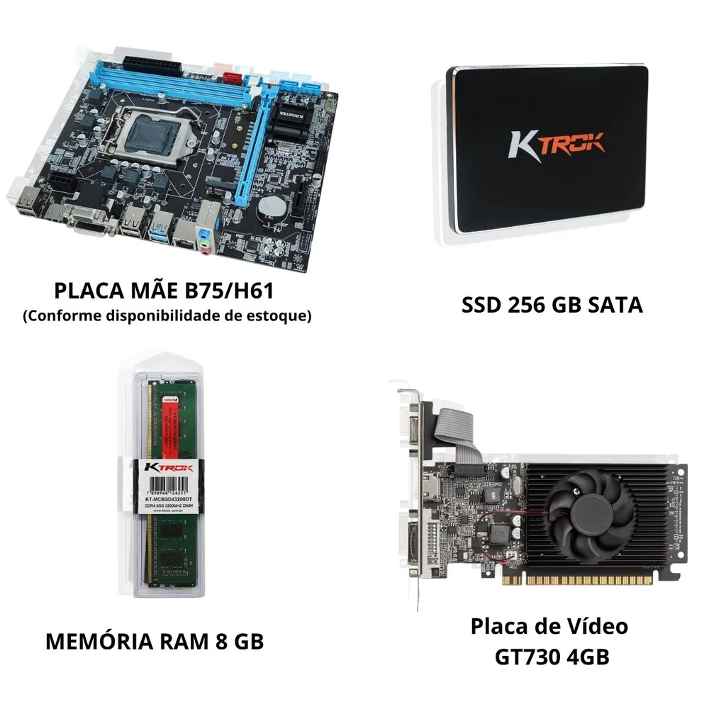 Computador Gamer Balão.info i5 Gt730 8GB SSD 256gb Sata Win 10 - view 2