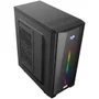 Gabinete Gamer Kalkan Veld Lite RGB S/fan S/fonte Atx Midtower Fita LED RGB Preto - Klk00071