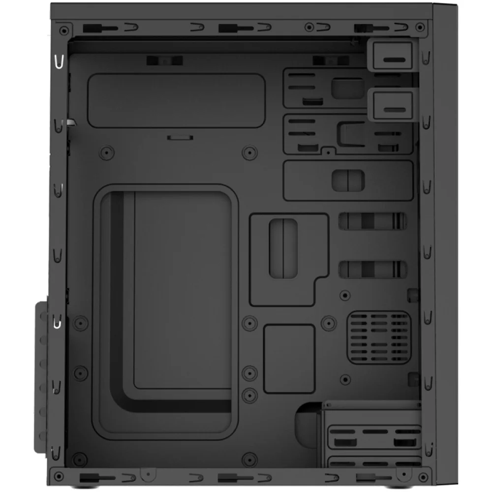 Gabinete Gamer Kalkan Veld Lite RGB S/fan S/fonte Atx Midtower Fita LED RGB Preto - Klk00071
