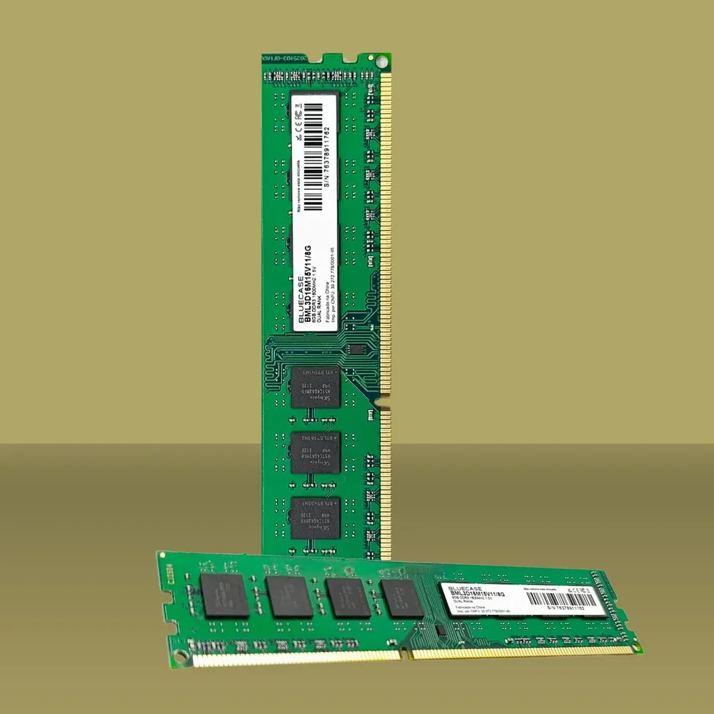 Memória Ddr3 8GB 1600mhz Desktop Bluecase Bml3d16m15v11/8g Memória Ddr3 8GB 1600mhz Desktop Bluecase Bml3d16m15v11/8g
