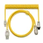 Cabo Aviador Usb-c Enrolado 3m P/ Teclado Mecânico Amarelo - Atwe Eletrônicos