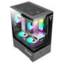 Gabinete Gamer Megalon Clanm Mini Tower Preto Miniitx Matx Aço E Vidro 290x190x375mm