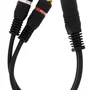 Cabo Y Rca 2 Machos 1 Fêmea Tech One Banhado A Ouro Conexão Estável Som Automotivo Alta Qualidade Durável E Resistente