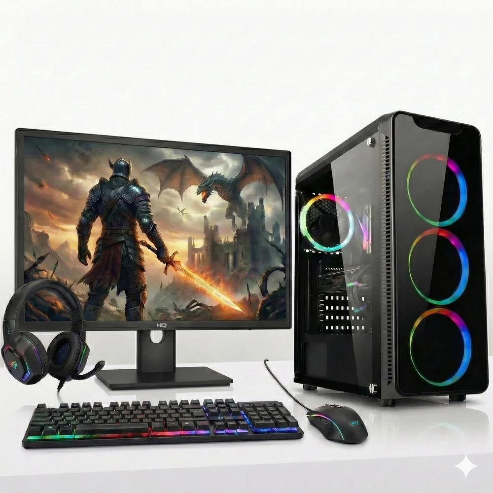 "PC Gamer Competo 3green Levelup, Amd Ryzen 5, Gráficos Radeon Rx Vega 11, 8GB Ddr4, SSD 1TB, Monitor 21,5"" 100hz"