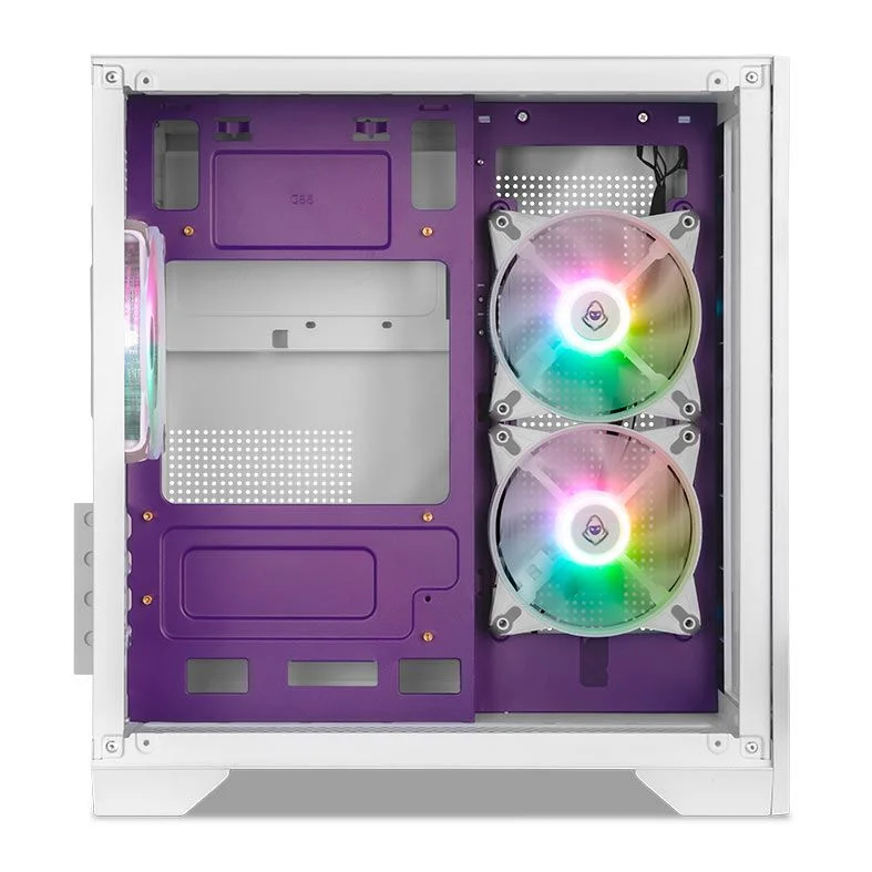 Gabinete Gamer Mancer Cv100, 3 Fans, S/fonte, Mid Tower, Lateral De Vidro, Purple Edition, Branco - Mcr-cv100-pew Gabinete Gamer Mancer Cv100, 3 Fans, S/fonte, Mid Tower, Lateral De Vidro, Purple Edition, Branco - Mcr-cv100-pew