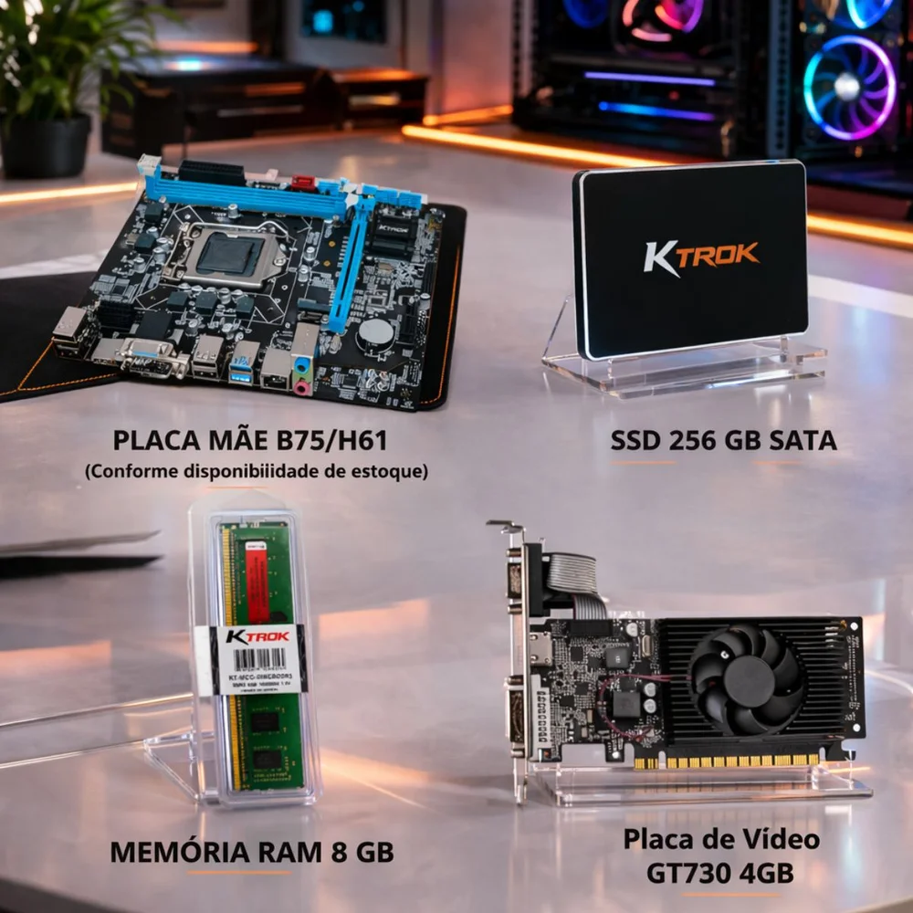 PC Gamer Completo i5 3ªgen Gpu Gt730 SSD 256gb 8GB Ram WINDOWS 11 - view 2