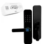 Kit Fechadura Inteligente Biométrica Senha Cartão Chave E Tomada Inteligente Wi-fi 10a Alexa Google