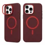 Capa Magnética Couro Premium Iphone 15 Pro + Películas Reforçada Para Câmera