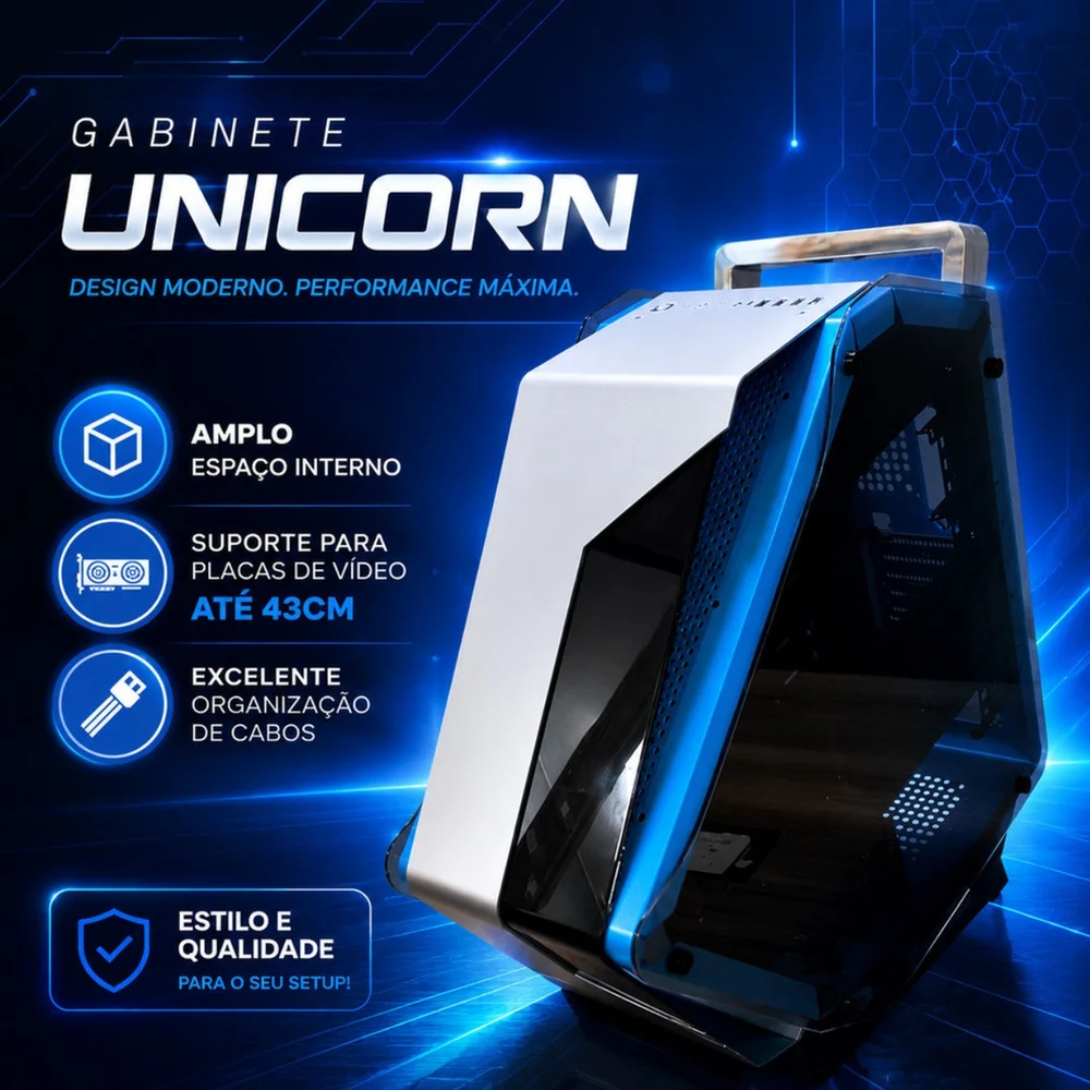 Gabinete Gamer Vidro Temperado Duplo Atx M-atx Mini-itx Delta-frost Wyrm Ga Gabinete Gamer Vidro Temperado Duplo Atx M-atx Mini-itx Delta-frost Wyrm Ga