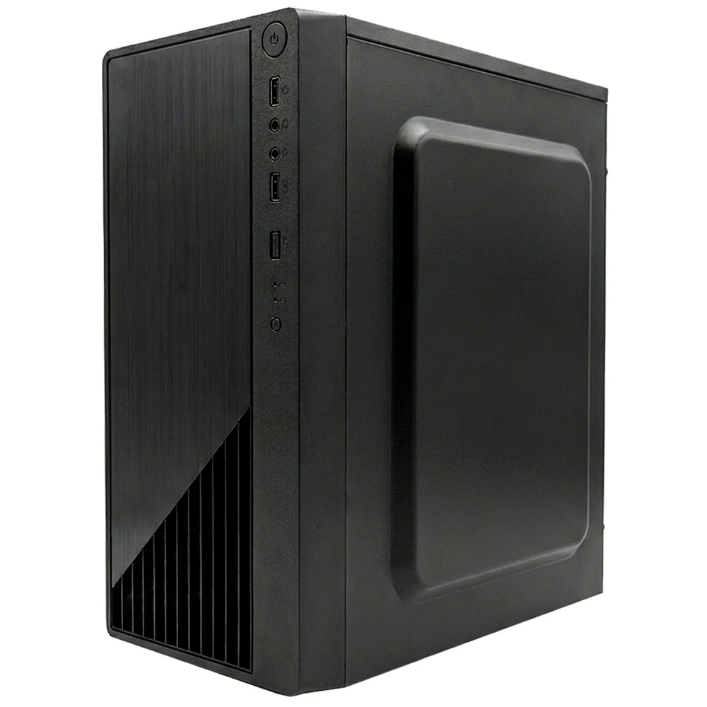 Gabinete Office Brazil PC  Bpc-n110 Matx-b M255, C/ Fonte 230w, Cabo De Energia, 2x Usb, Audio Frontal - Preto