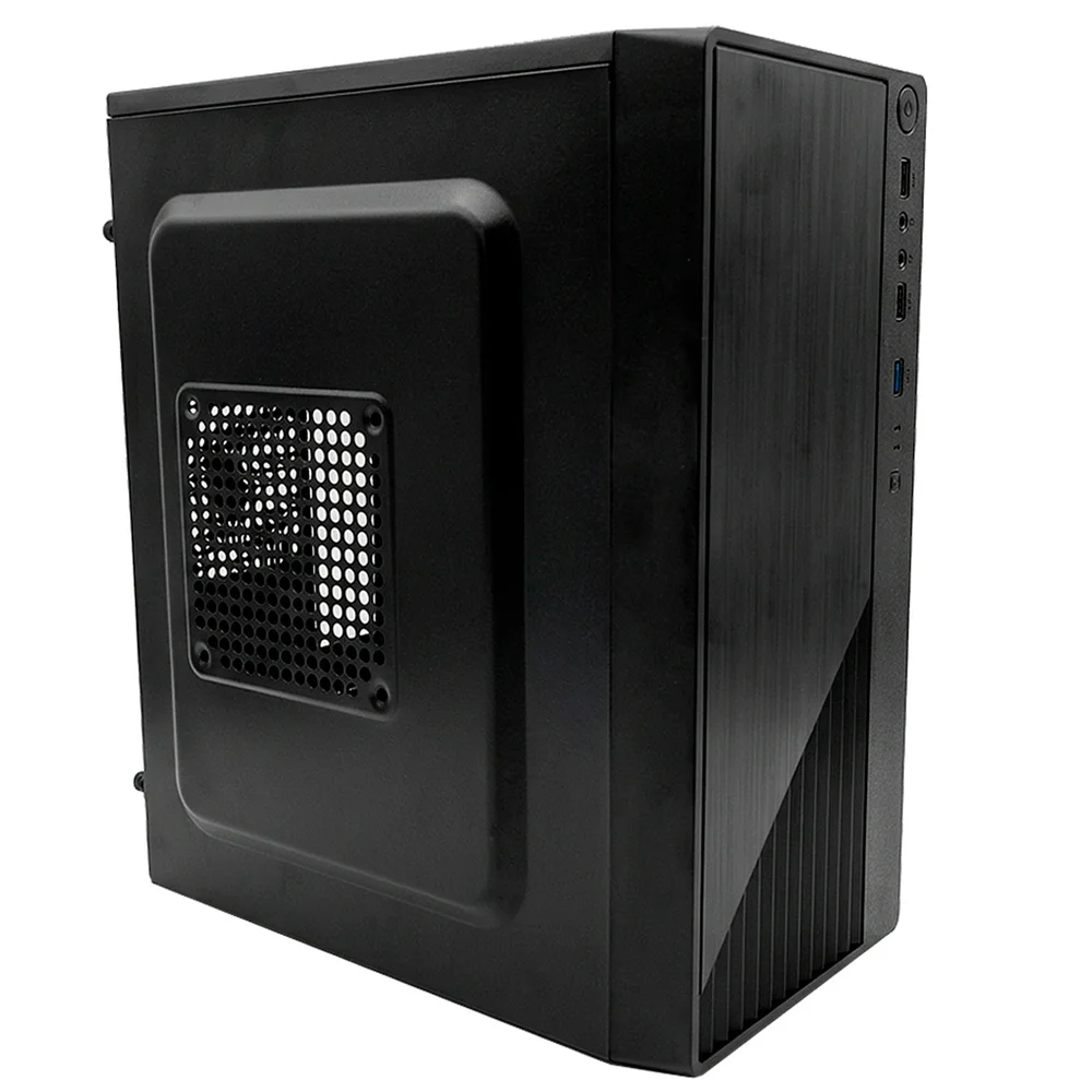Gabinete Office Brazil PC  Bpc-n110 Matx-b M255, C/ Fonte 230w, Cabo De Energia, 2x Usb, Audio Frontal - Preto