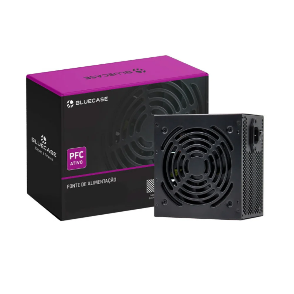 Fonte Atx 0350 W Bluecase, Blu350-pfcps2bx, Pfc Ativo, Com Cabo, Com Caixa, Preta, Bccpfc, Gar: T3m Fonte Atx 0350 W Bluecase, Blu350-pfcps2bx, Pfc Ativo, Com Cabo, Com Caixa, Preta, Bccpfc, Gar: T3m