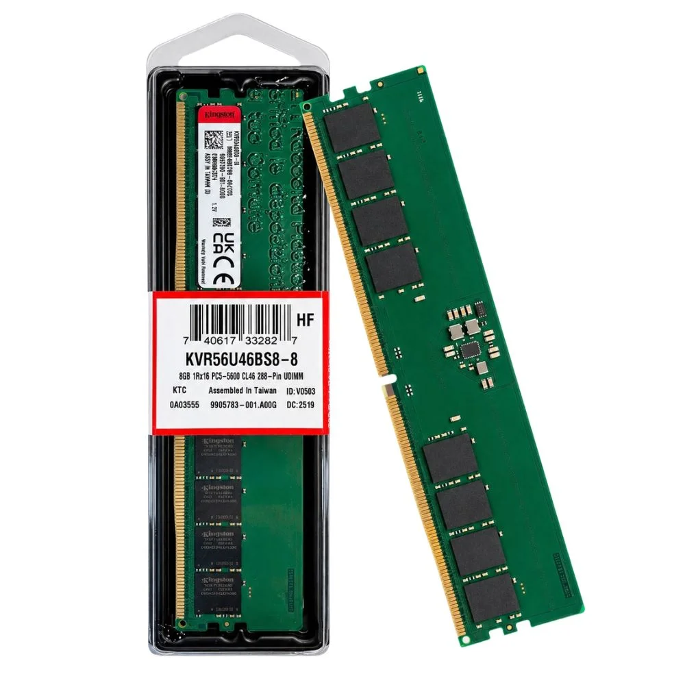 Memória Kingston 8GB Ddr5 5600mhz Udimm Memória Kingston 8GB Ddr5 5600mhz Udimm