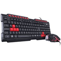 Teclado e Mouse Gamer Vx Gaming Grifo - Mouse, 2400 Dpi, Cabo USB 1.8 Metros, Led Vermelho - Vgc-01V